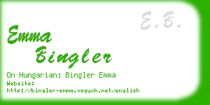 emma bingler business card